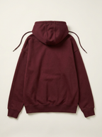 Unhurried Maroon - Product flat lay back with drawstrings