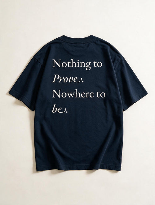 Nothing to Prove Nowhere to Be Navy Blue - Product flat lay back
