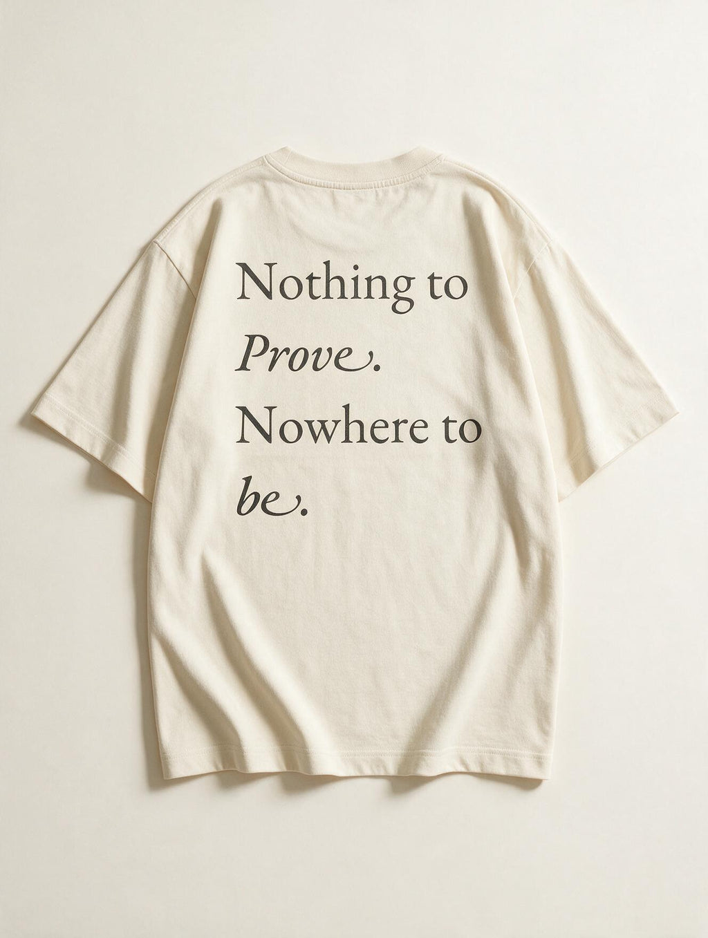 Nothing to Prove Nowhere to Be Off White - Product flat lay back corrected