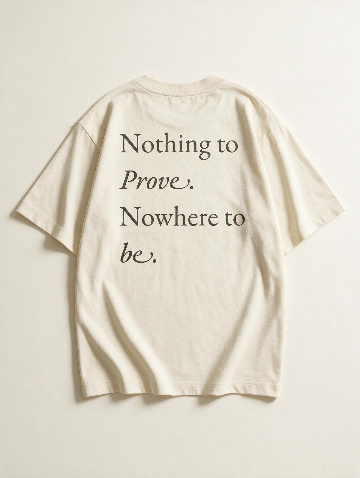 Nothing to Prove Nowhere to Be Off White - Product flat lay back corrected