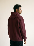 Unhurried Maroon - Back view with drawstrings