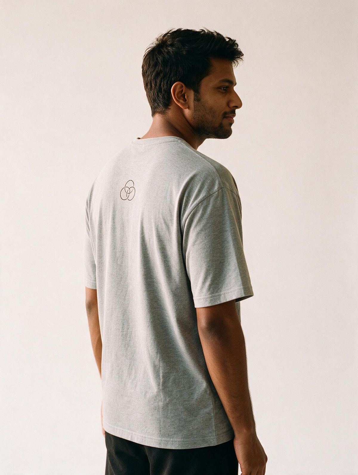 Pause This Counts Grey Melange - Back view