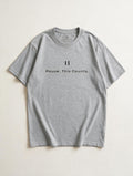 Pause This Counts Grey Melange - Product flat lay with neck label