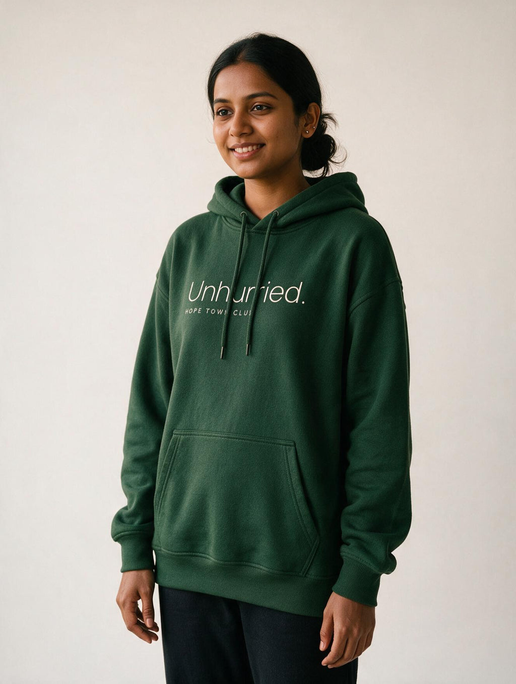 Unhurried Bottle Green - Hero lifestyle shot corrected