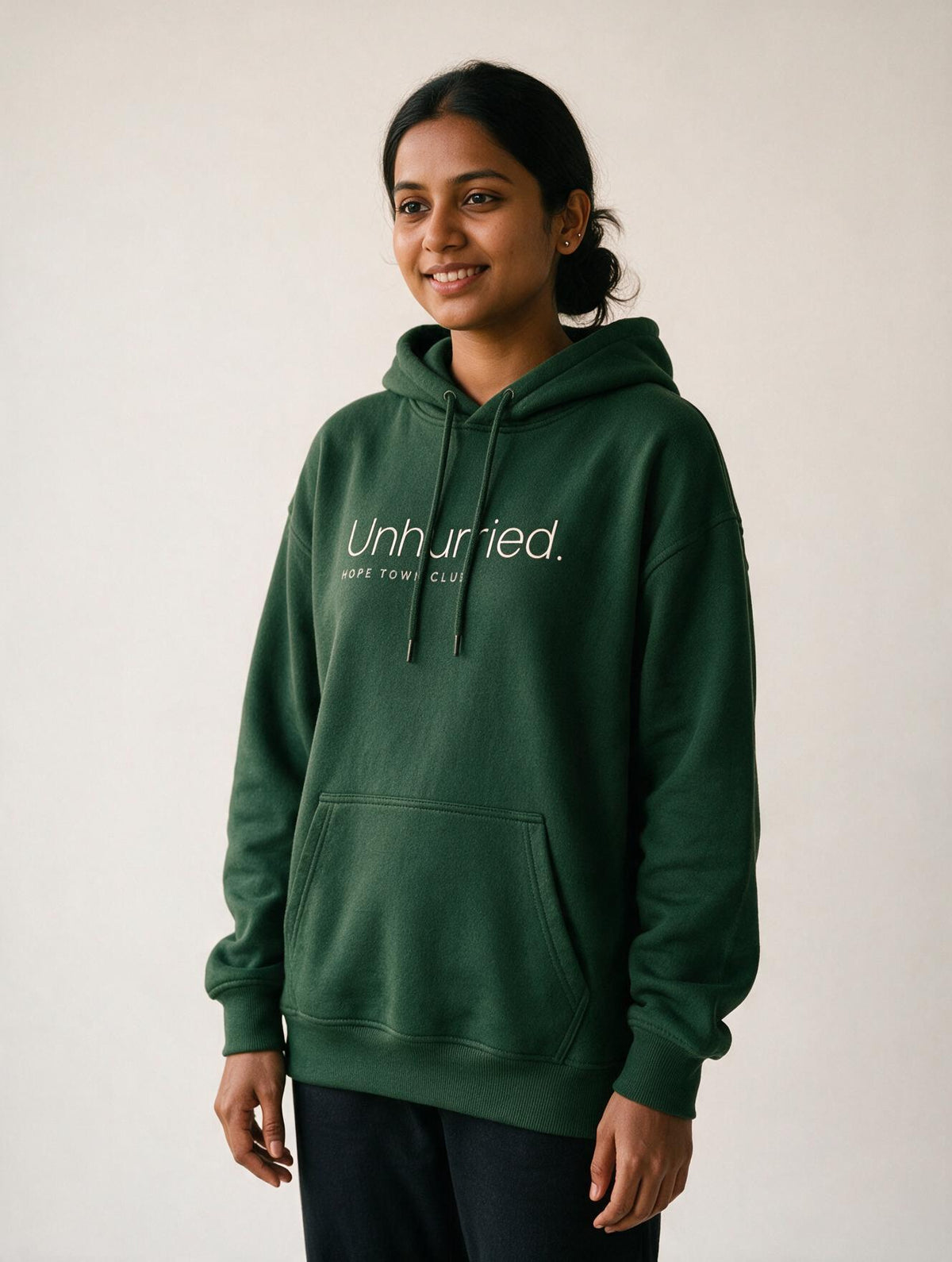 Unhurried Bottle Green - Hero lifestyle shot corrected