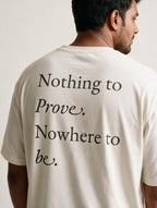 Nothing to Prove Nowhere to Be Off White - Detail close-up back corrected